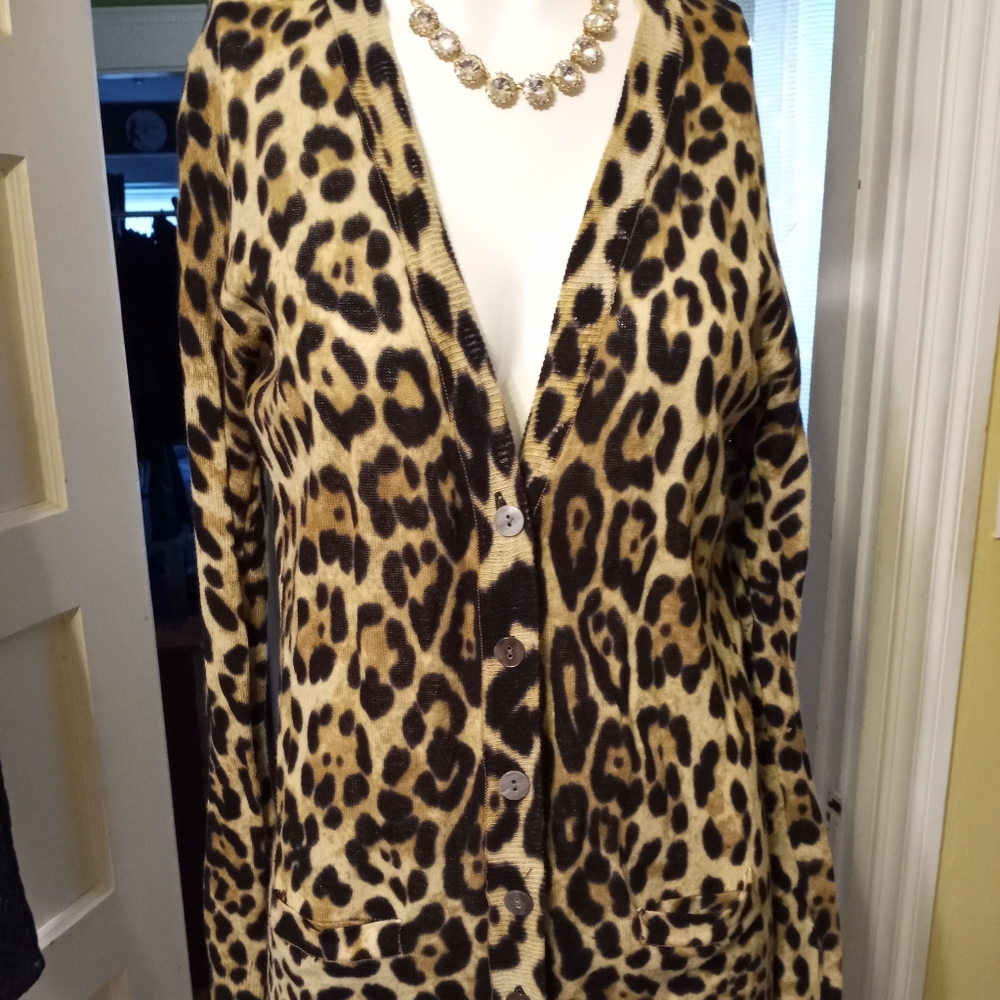 Elliston animal print cardigan sz med